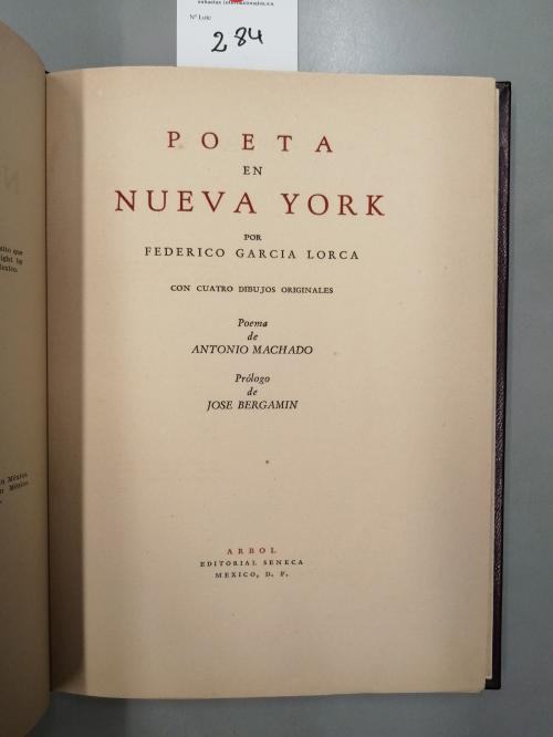 1940. LIBRO. (LITERATURA-VANGUARDIAS). GARCIA LORCA, FEDERIC