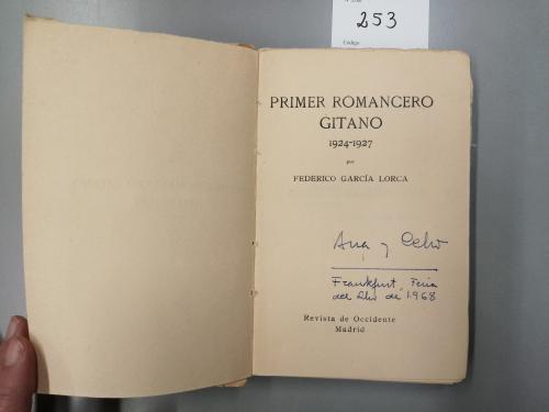 1928. LIBRO. (LITERATURA-GENERACIÓN 27). GARCIA LORCA, FEDER