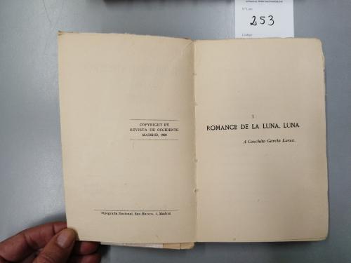 1928. LIBRO. (LITERATURA-GENERACIÓN 27). GARCIA LORCA, FEDER
