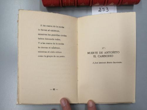 1928. LIBRO. (LITERATURA-GENERACIÓN 27). GARCIA LORCA, FEDER