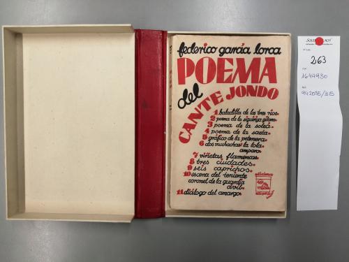 1931. LIBRO. (LITERATURA-GENERACIÓN 27). GARCIA LORCA, FEDE