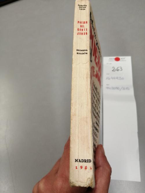 1931. LIBRO. (LITERATURA-GENERACIÓN 27). GARCIA LORCA, FEDE