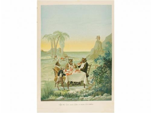 1880. LIBRO. (BIBLIOFILIA-ILUSTR.). VV.AA:. LOS ANIMALES PIN