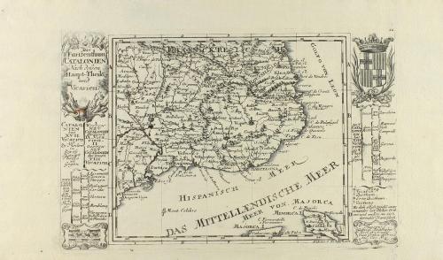 1711 ca. MAPA. (CATALUNYA). BÖDENEHR, GABRIEL:. DAS FURSTENT