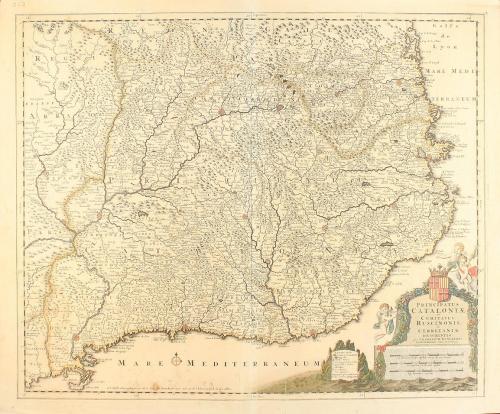 1700 ca. MAPA. (CATALUNYA). DANCKERTS, CORNELIUM:. PRINCIPAT