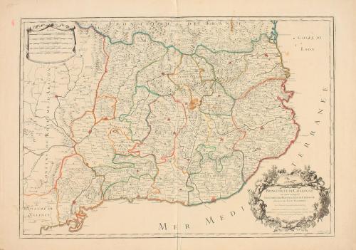 1706. MAPA. (CATALUNYA). SANSON:. PRINCIPAUTÉ DE CATALOGNE O