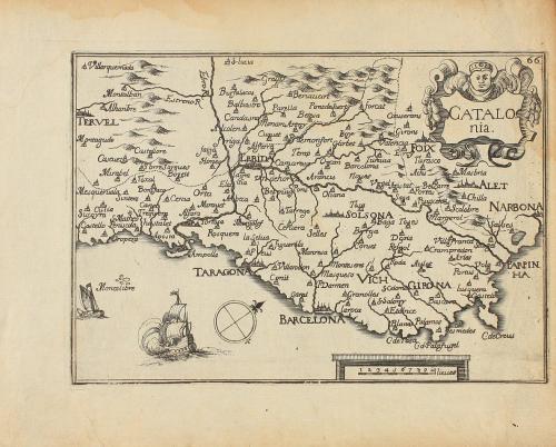 [1633]. MAPA. (CATALUNYA). [TASSIN]:. CATALONIA. 11 x 15,5 c