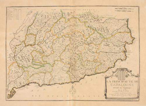 1714. MAPA. (CATALUNYA). FER, N. DE:. LA PRINCIPAUTÉ DE CATA