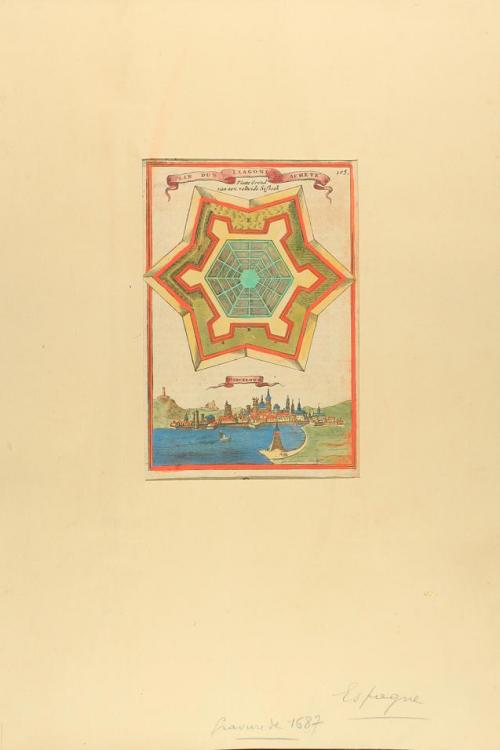 [1696]. GRABADO. (BARCELONA). [MANESSON, MALLET]. PLAN DUN E