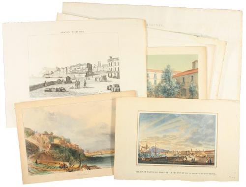 s. XIX. GRABADO. (BARCELONA). 10 GRABADOS CON VISTAS DE BARC