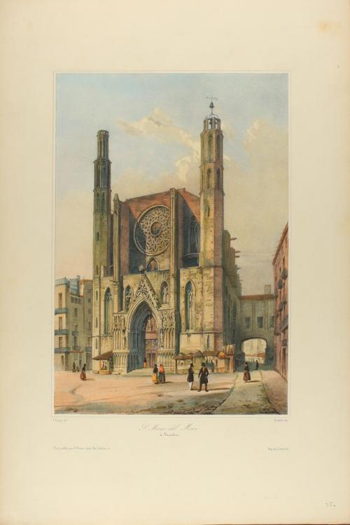 s. XX. GRABADO. (BARCELONA). LOTE DE 7 GRABADOS CON EDIFICIO