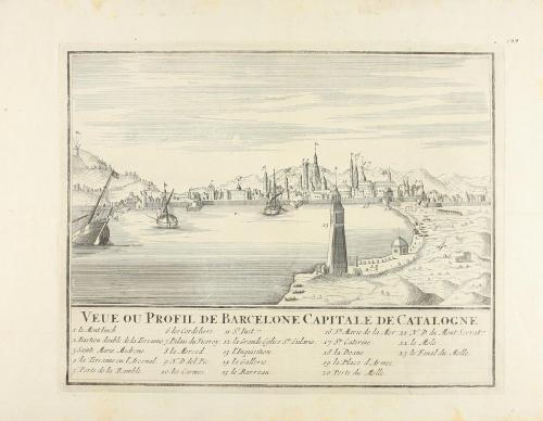 1700 ca. GRABADO. (BARCELONA). [FER NICOLAS DE:]. VEUE OU PE