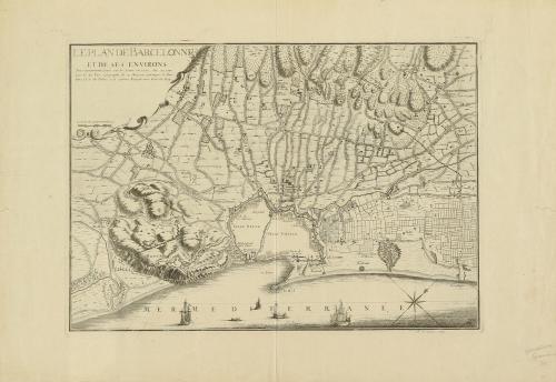 1711. GRABADO. (BARCELONA). FER, N. DE:. LE PLAN DE BARCELON
