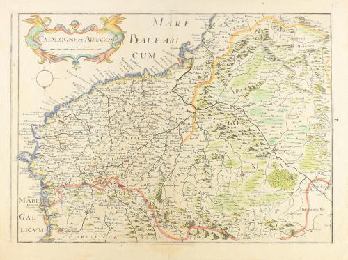 1641. MAPA. (CATALUNYA-ARAGÓN). [MARIETTE, PIERRE-JEAN:]. CA