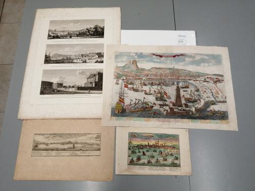 S. XVIII-XIX. GRABADO. (LOTE). LOTE DE 4 GRABADOS CON VISTAS