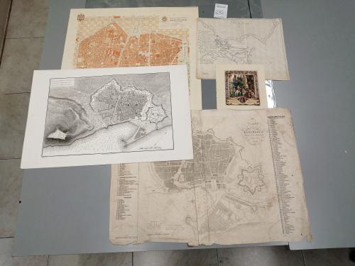 s. XIX-XX. MAPA. (BARCELONA). LOTE DE 5 PLANOS E IMÁGENES DE