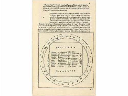 1499. LIBRO. (INCUNABLE). [LULL], REMUNDUS:. LIBER DE LAUDIB