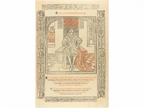 1517. LIBRO. (GÓTICO-CRÓNICA). COMIE[N]ÇA LA CHRONICA DES SE