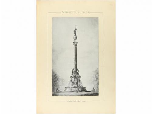 1882. LIBRO. (ARTE). MONUMENTO Á COLÓN. PROYECTO DEL ARQUITE