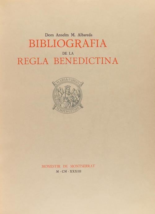1933. LIBRO. (BIBLIOGRAFÍA). ALBAREDA, A.:. BIBLIOGRAFIA DE 
