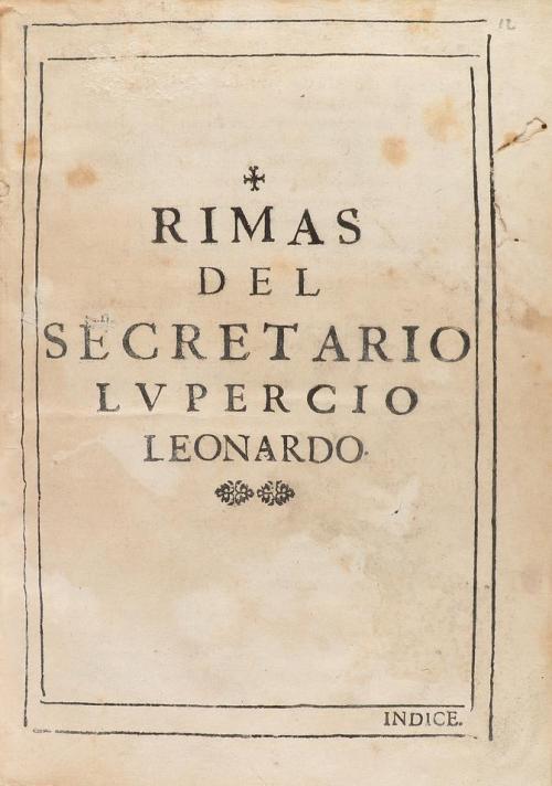 1634. LIBRO. (LITERATURA). ARGENSOLA, BARTOLOME LEONARDO DE;