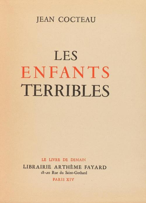 1951. LIBRO. (LITERATURA). COCTEAU, JEAN:. LES ENFANTS TERRI