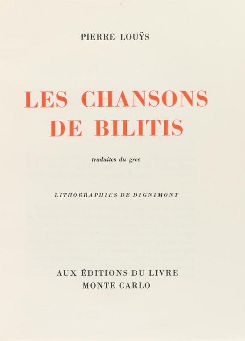 1947. LIBRO. (BIBLIOFILIA-SICALÍPTICA). LOUYS, PIERRE:. LES 