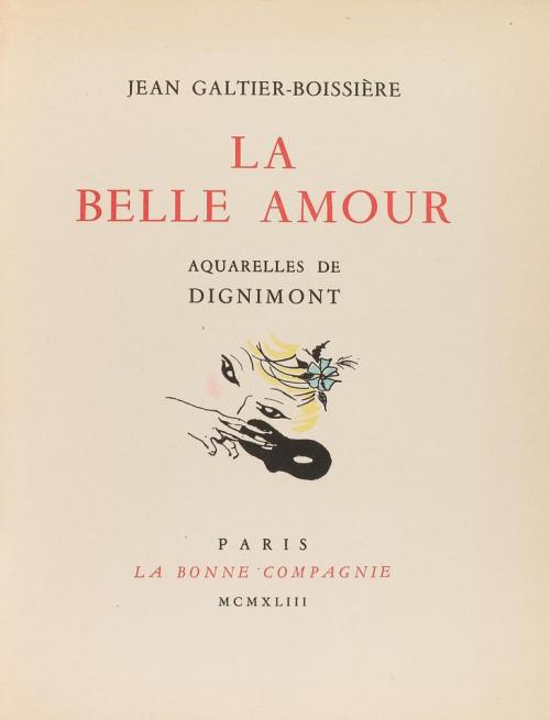 1953. LIBRO. (BIBLIOFILIA-SICALÍPTICA). GALTIER-BOISSIÈRE, J