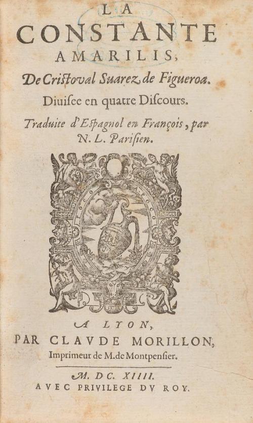 1614. LIBRO. (LITERATURA). SUAREZ DE FIGUEROA, CHRISTOVAL:. 
