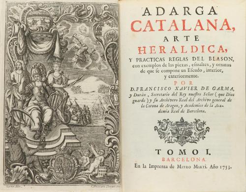 1753. LIBRO. (HERÁLDICA). GARMA Y DURÁN, FRANCISCO XAVIER DE