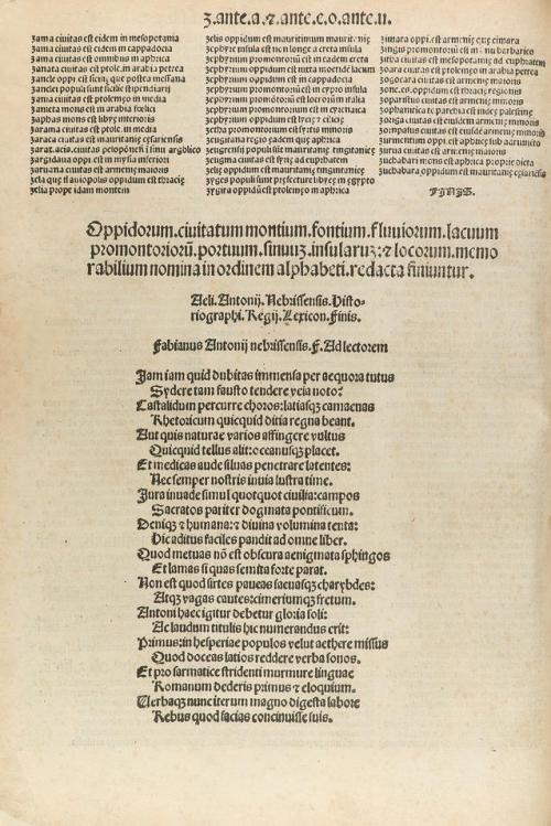 [1522]. LIBRO. (LINGÜÍSTICA). NEBRIJA, ANTONIO DE:. (AL FIN)