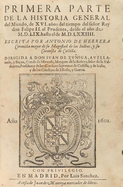 1601 - 1606 [1605] - 1612. LIBRO. (HISTORIA). HERRERA, ANTON