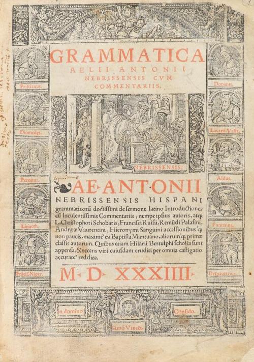 1534. LIBRO. (GRAMÁTICA). NEBRIJA, ANTONIO DE:. GRAMMATICA C