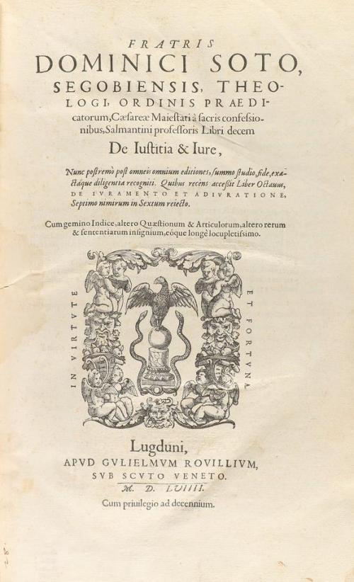 1559. LIBRO. (DERECHO). SOTO, DOMINGO DE:. DE JUSTITIA & JUR