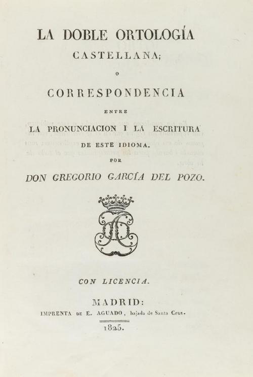 1825. LIBRO. (ENCUADERNACIÓN). GARCIA DEL POZO, GREGORIO:. L