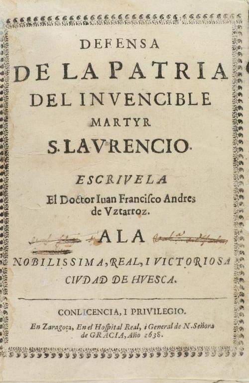 1638. LIBRO. (HISTORIA). ANDRÉS DE UZTARROZ, JUAN FRANCISCO: