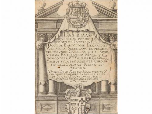 1634. LIBRO. (LITERATURA). ARGENSOLA, LUPERCIO Y BARTOLOMÉ D