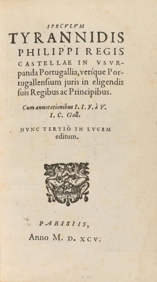 1595. LIBRO. (HISTORIA). TEIXEIRA, JOSEPH:. SPECULUM TYRANNI