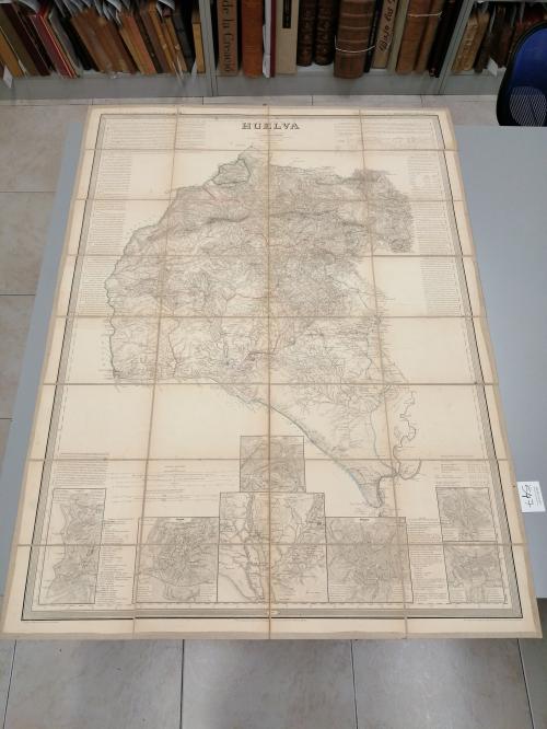 1869. MAPA. (HUELVA). COELLO, FRANCISCO:. HUELVA. Atlas de E