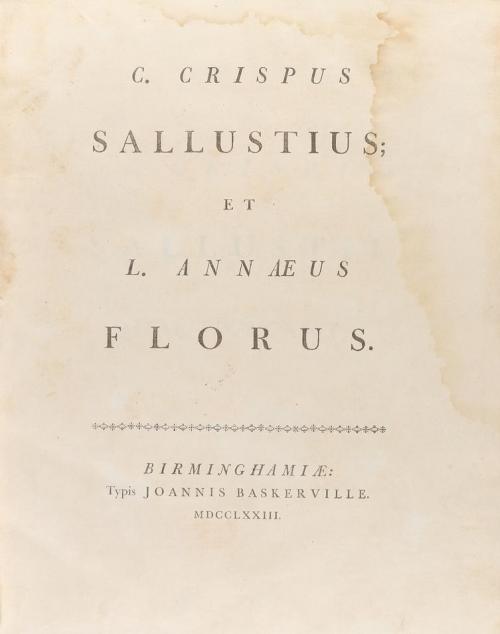 1773. LIBRO. (LITERATURA CLÁSICA). SALUSTIO CRISPO, CAYO:. C
