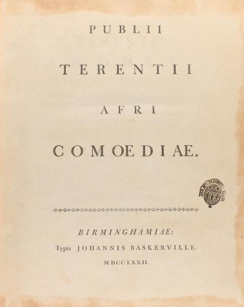 1772. LIBRO. (LITERATURA CLÁSICA). TERENTIUS AFRI, PUBLII:. 