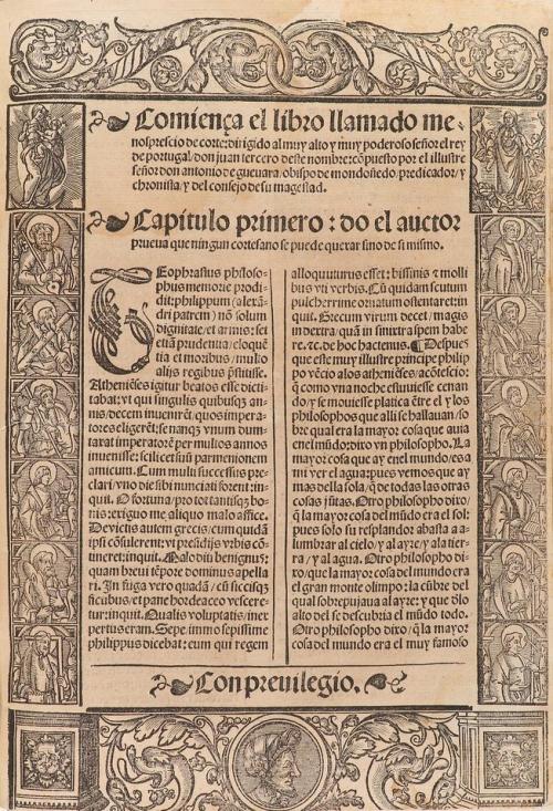 1539. LIBRO. (GÓTICO). LIBRO LLAMADO MENOSPRECIO DE CORTE DI