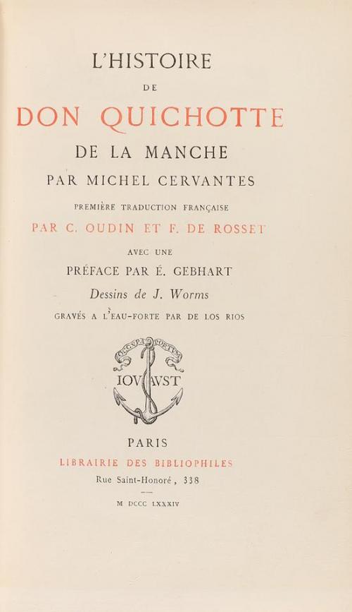 1884. LIBRO. (CERVANTINA). CERVANTES, MICHEL:. L'HISTOIRE DE