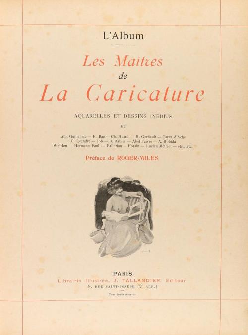 1902. LIBRO. (SATÍRICO-ARTE). L'ALBUM, LES MAITRES DE LA CAR