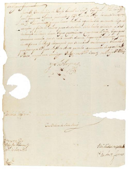 1662. MANUSCRITO. (FIRMA REAL-IBIZA). CARTA MANUSCRITA DE LA