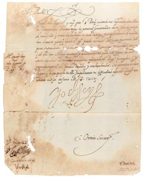 1596. MANUSCRITO. (FIRMA REAL-IBIZA). CARTA MANUSCRITA CON L