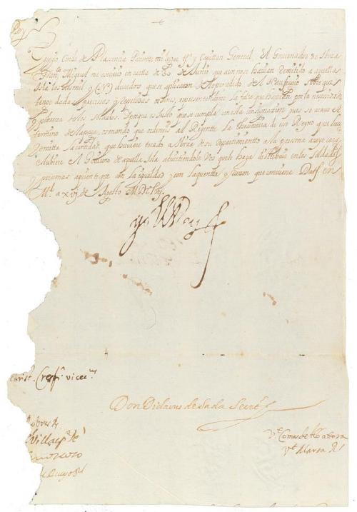 1657. MANUSCRITO. (FIRMA REAL-IBIZA). CARTA DE FELIPE IV A L