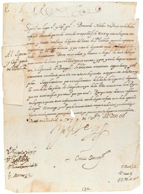 1595. MANUSCRITO. (FIRMA REAL-IBIZA). CARTA MANUSCRITA DEL R