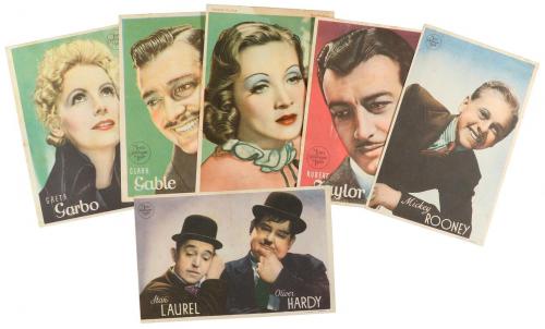 AÑOS 30-50. COLECCIONISMO. (POSTALES DE CINE). 2 ÁLBUMES CON