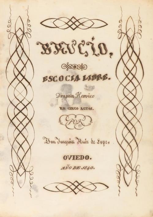 1840. MANUSCRITO. (TEATRO). RUIZ DE LOPEZ, JOAQUIN:. BRUCIO 